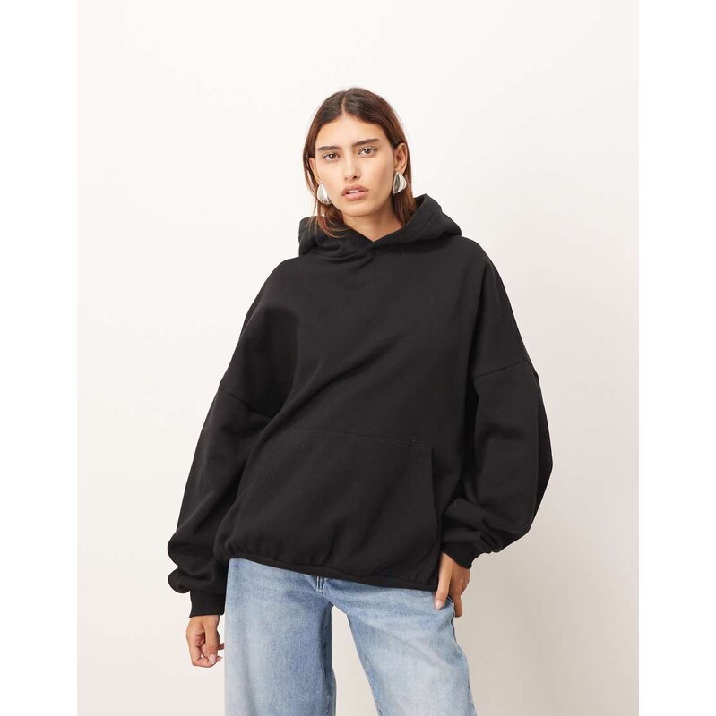 ARRANGE oversized premium heavy weight hoodie in black 108418359
