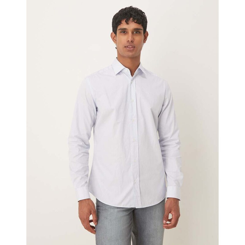 Mango 100% cotton classic shirt in white