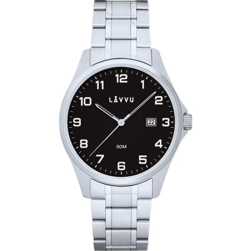 LAVVU Náramkové ocelové pánské hodinky GLIMT Black LWM0322