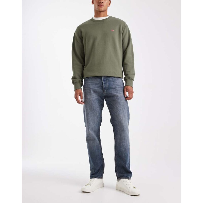 Jack & Jones Chris straight jeans in mid blue