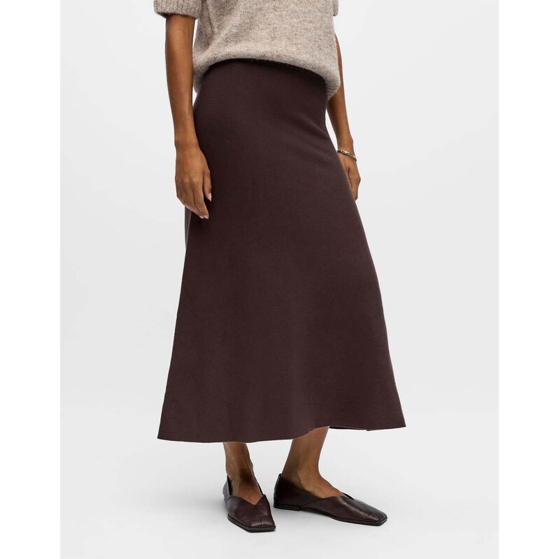 Object Maxi skirt in seal brown 115504343