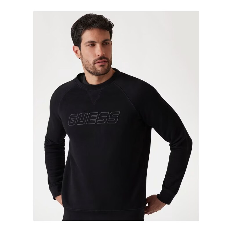 Guess new aldwin cn sweatshirt BLACK