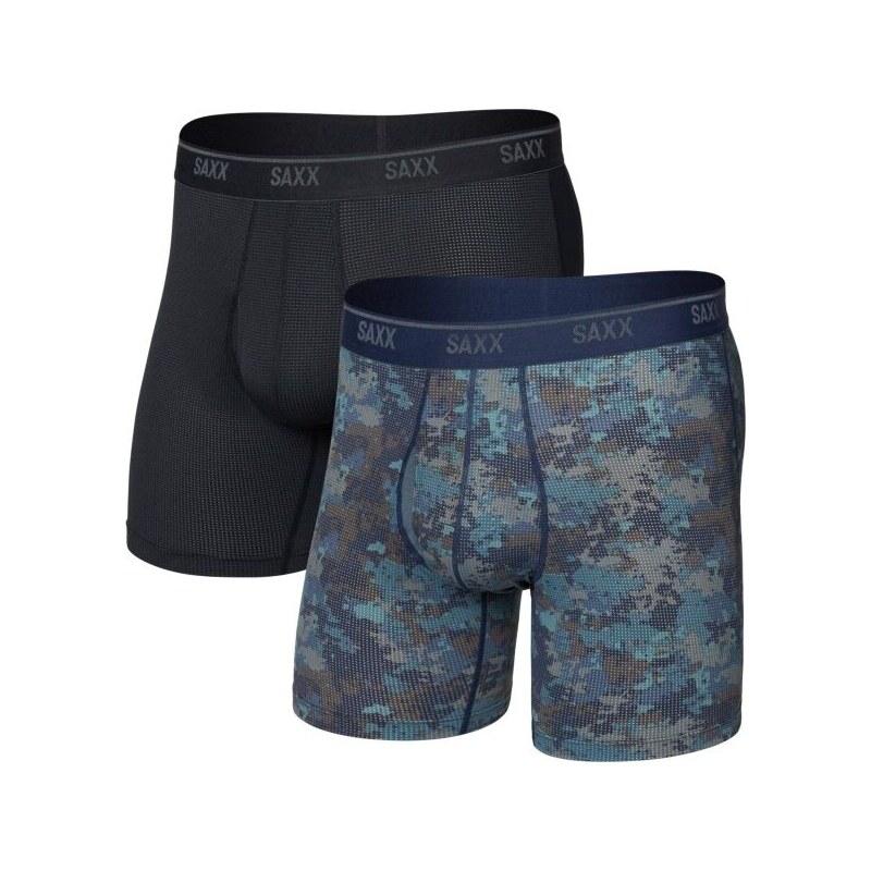 SAXX QUEST QUICK-DRY MESH BOXER BRIEF FLY 2PK Pánské funkční