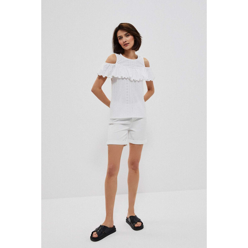 Marisse Lyocell Shorts L-Sh-3702 White 108421137