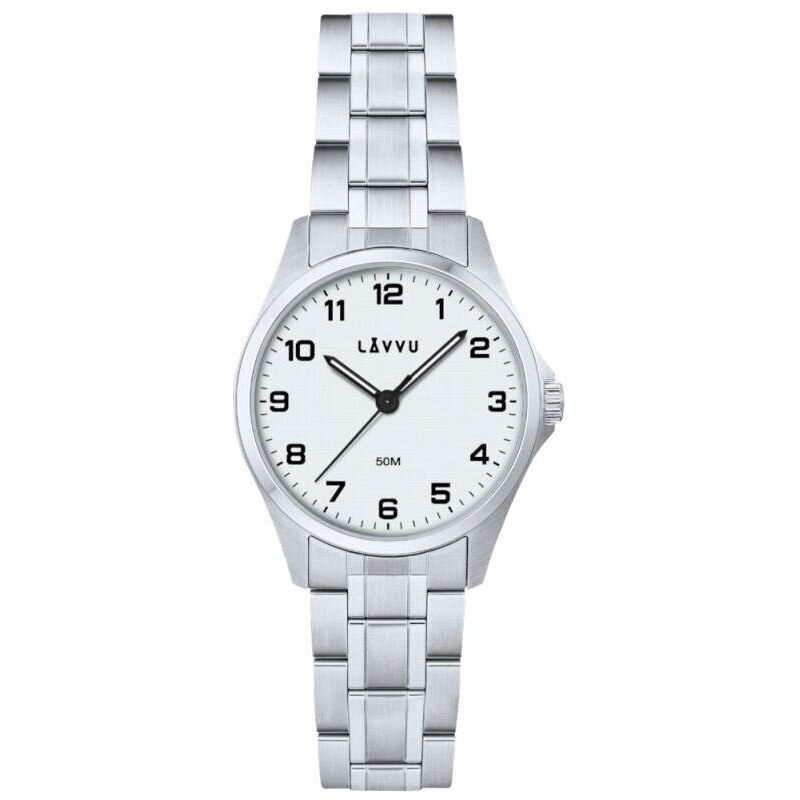 LAVVU Ocelové dámské náramkové hodinky GLIMT White LWL5080 108421233