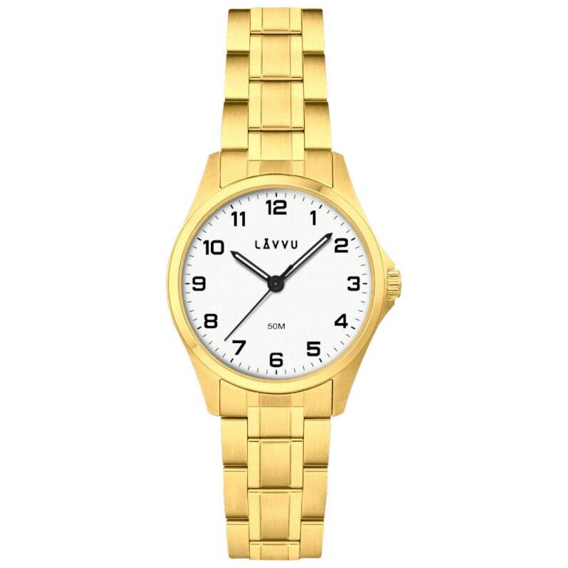 LAVVU Ocelové náramkové dámské hodinky GLIMT Gold LWL5082 108421235