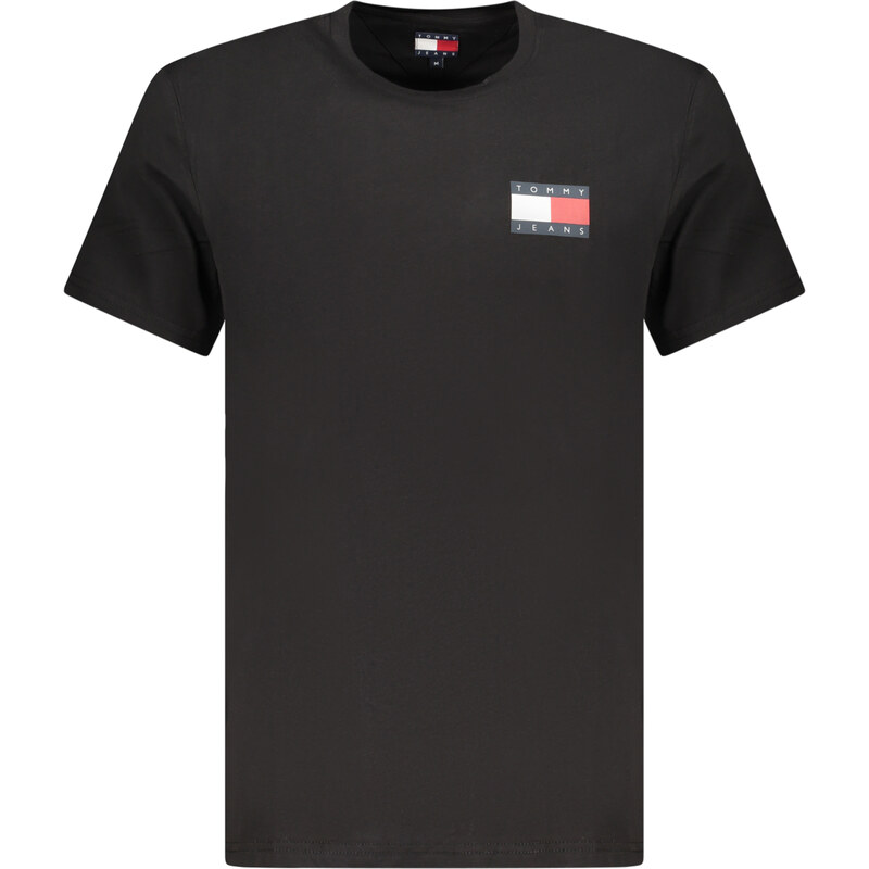 Tommy Hilfiger Černé pánské triko s krátkým rukávem