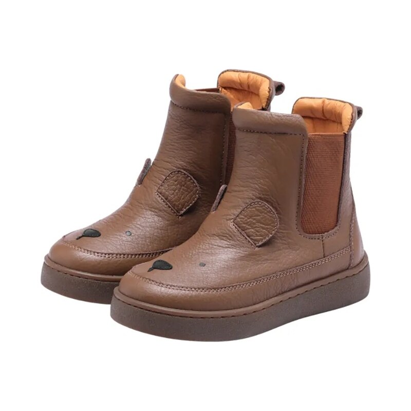 Donsje Dětské kožené zimní boty Donsje Thuru Classic Boots Bear