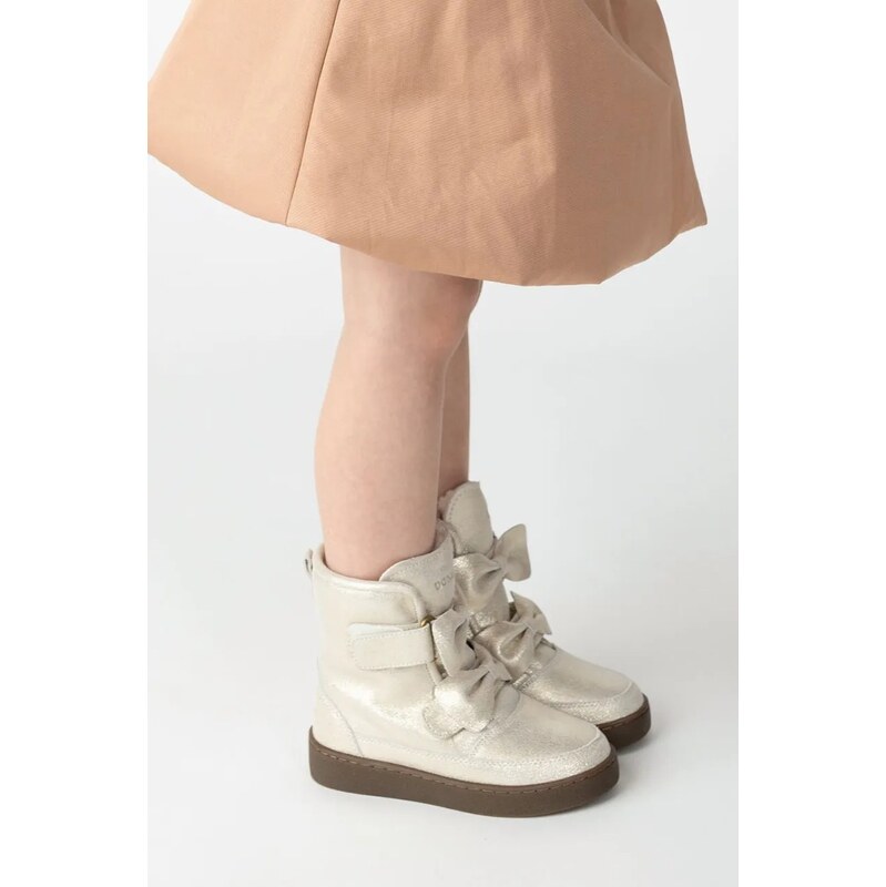 Donsje Dětské kožené zimní boty Donsje Isa Exclusive Boots