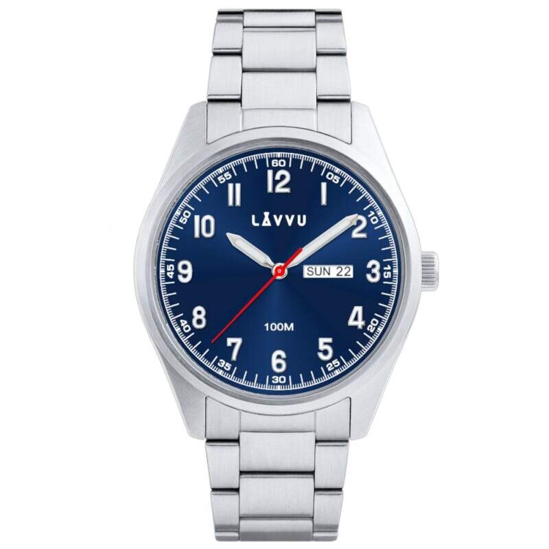 LAVVU Náramkové ocelové pánské hodinky FOSEN Blue LWM0310