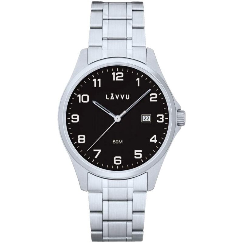 LAVVU Náramkové ocelové pánské hodinky GLIMT Black LWM0322