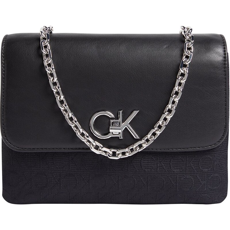 Calvin Klein Handbag Women / Girl Black Jacquard Mono