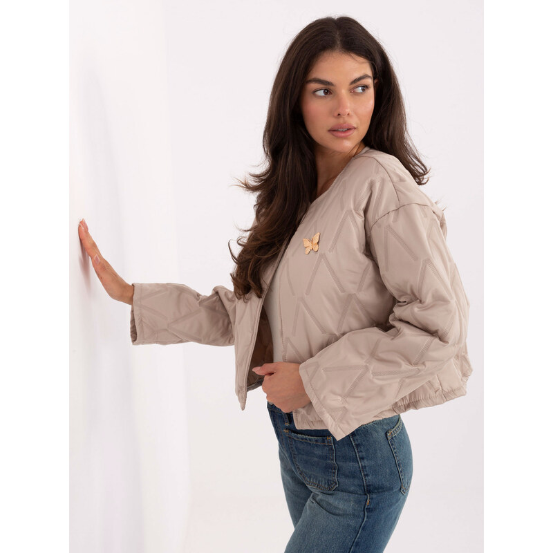 RUE PARIS Jacket-IT-KR-FL8357.82-beige 108425823