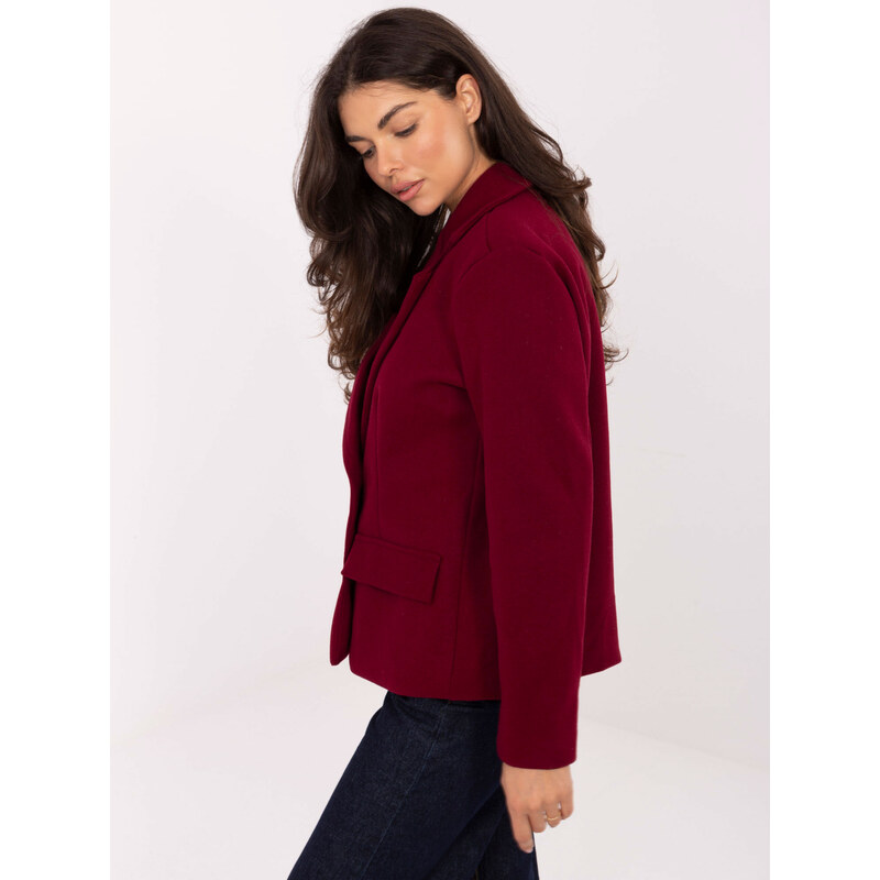 RUE PARIS Jacket-IT-KR-FL9559.02P-burgundy