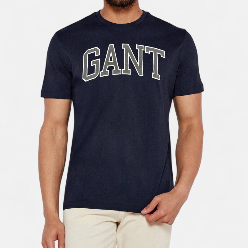Pánské modré triko Gant 56407