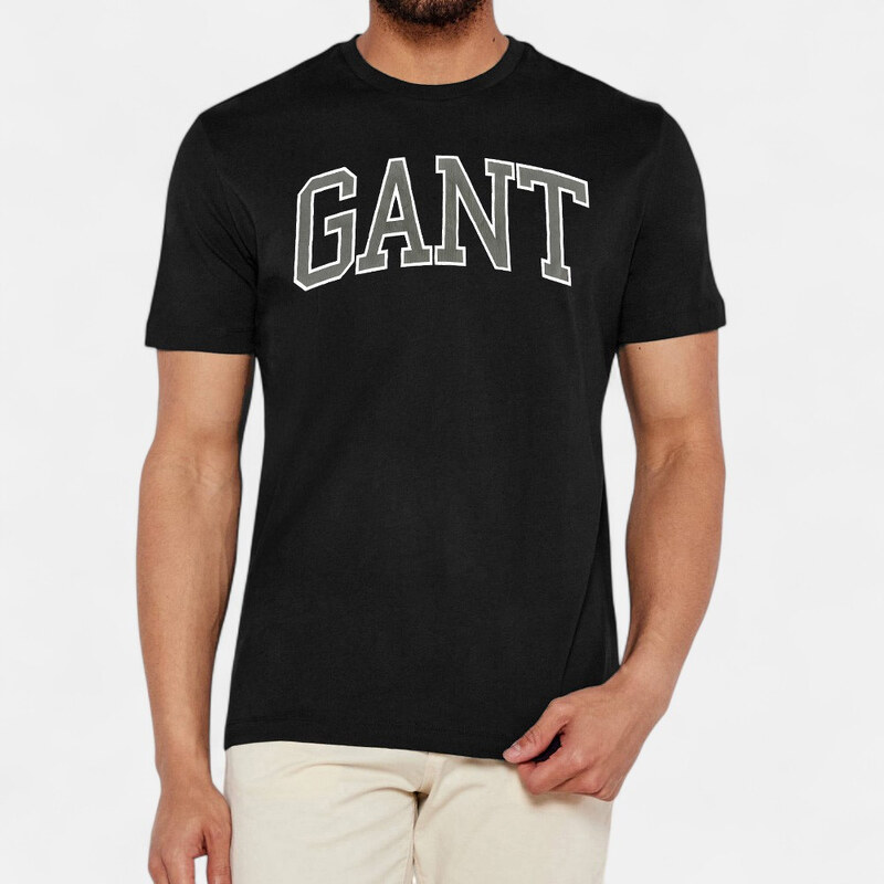 Pánské černé triko Gant 56410