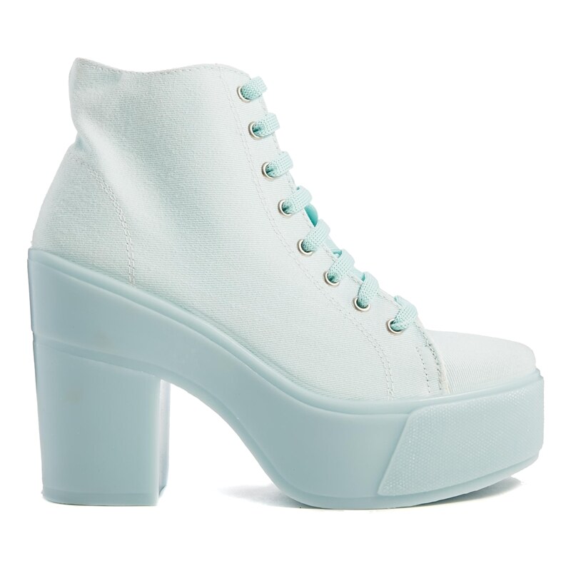 Shellys London Shelly's London Mint Blue Lace Up Ankle Boots