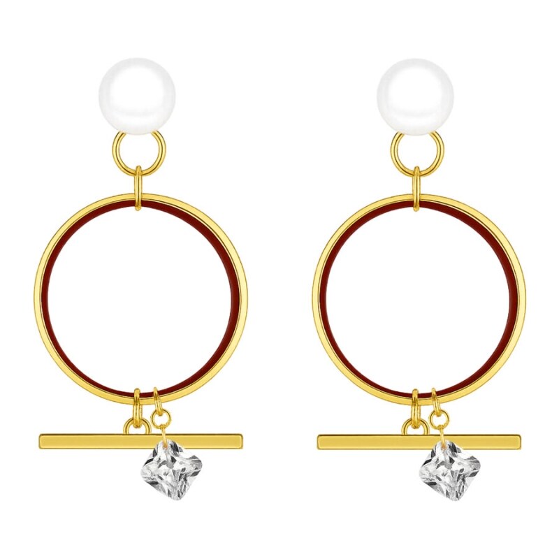 Éternelle Náušnice Swarovski Elements Cataneo s perlou 26781912
