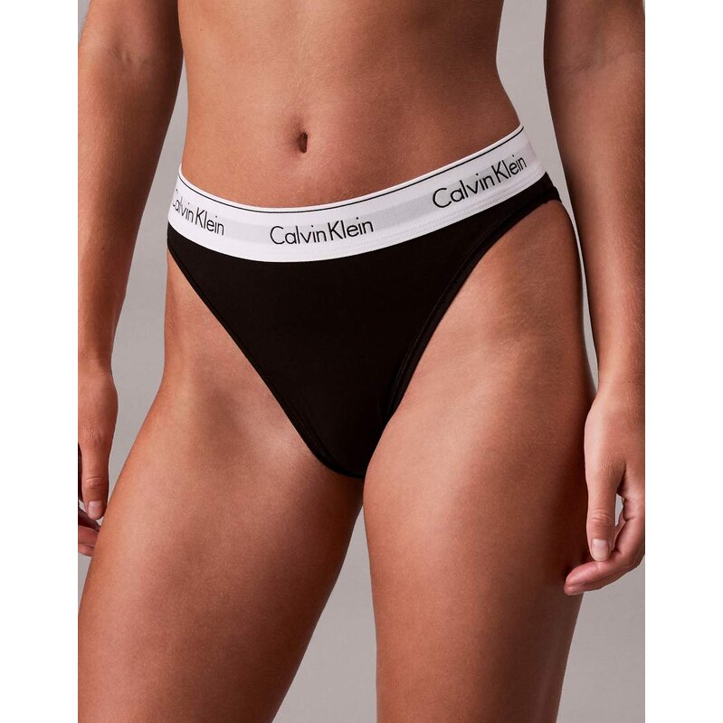 Calvin Klein high leg modal bikini in black 108427962