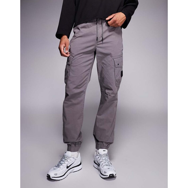 River Island regular fit cargo in dark grey