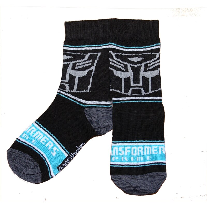E plus M Chlapecké ponožky Transformers - černé