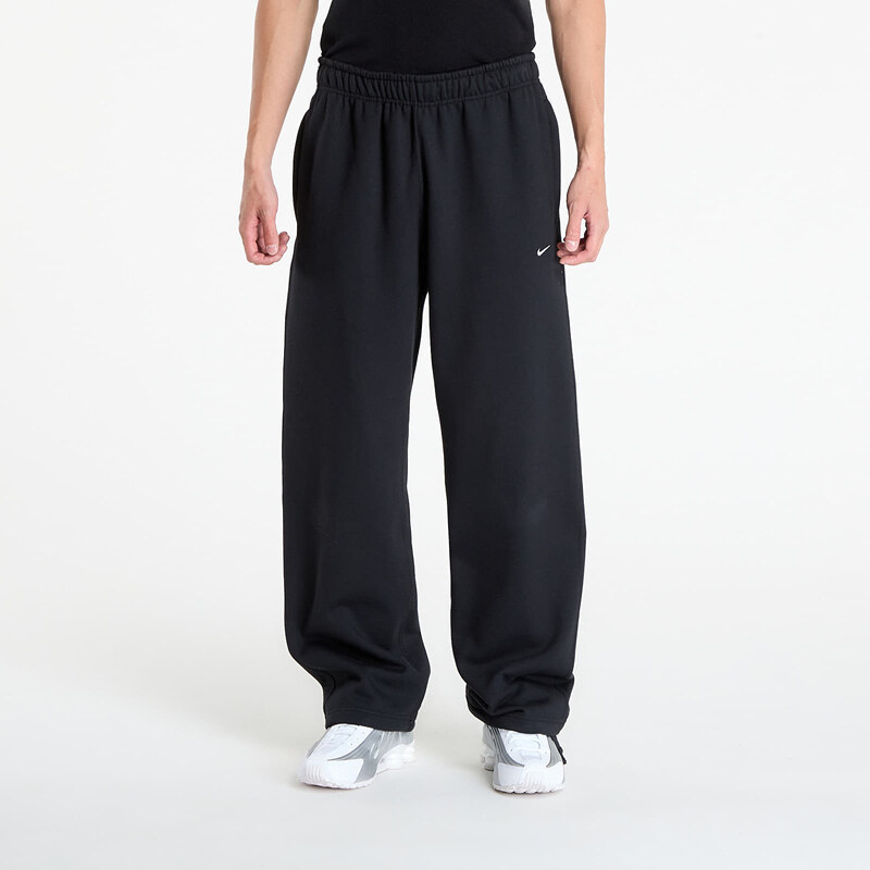 Tepláky Nike Solo Swoosh Mens Fleece Open-Hem Pants Black/ Black