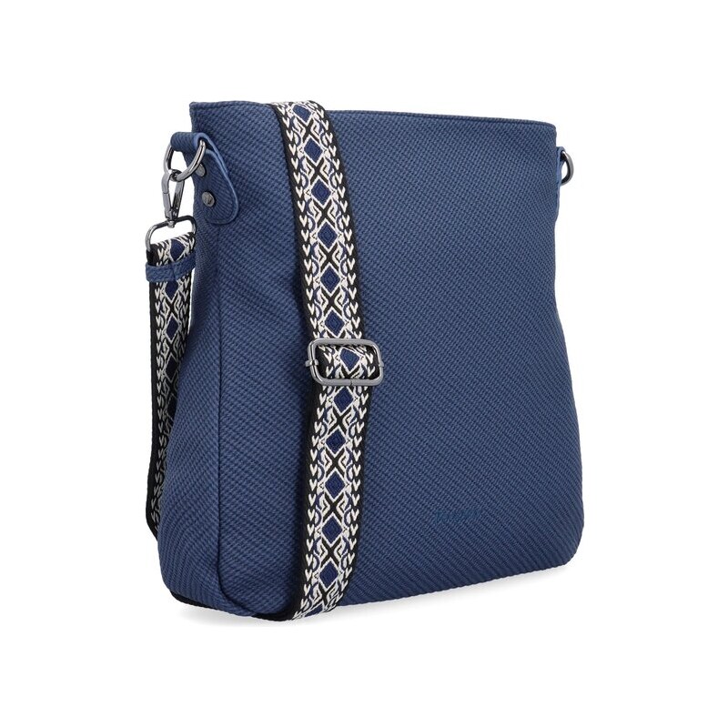 Crossbody kabelka se vzorovaným popruhem Famito 4366 M modrá 108430043