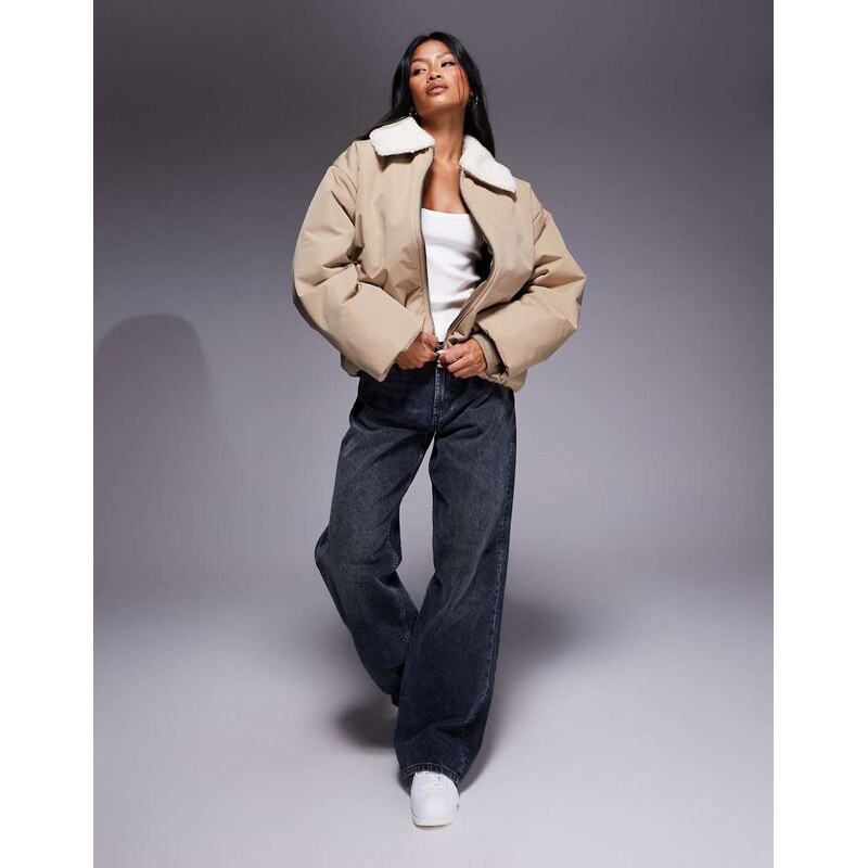 ASOS Weekend Collective Weekend Collective padded bomber coat with 109217630