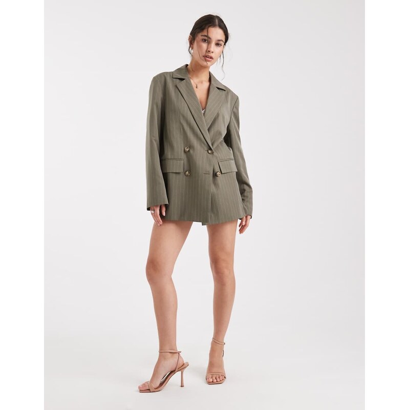 Miss Selfridge slouchy oversized double breasted blazer co-ord in 115036242