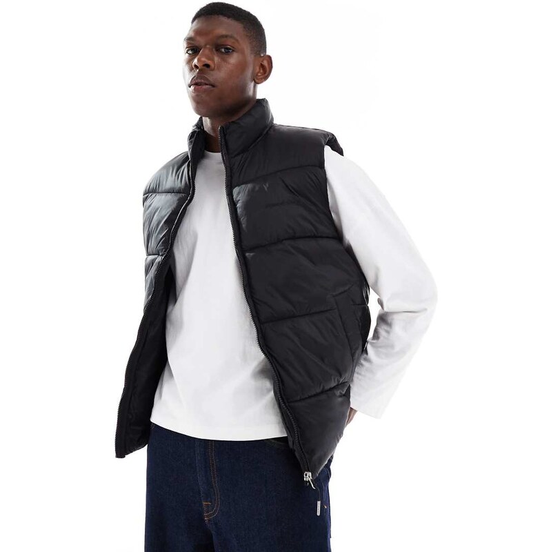 Jack & Jones padded gilet in black
