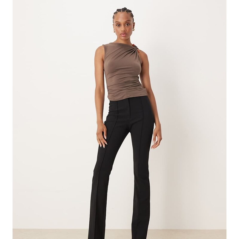 ASOS DESIGN Tall tailored flare suit trousers in black 108430577