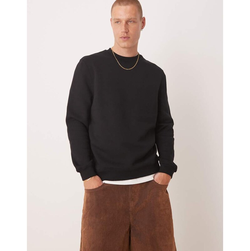 ASOS DESIGN essentials sweatshirt in black
