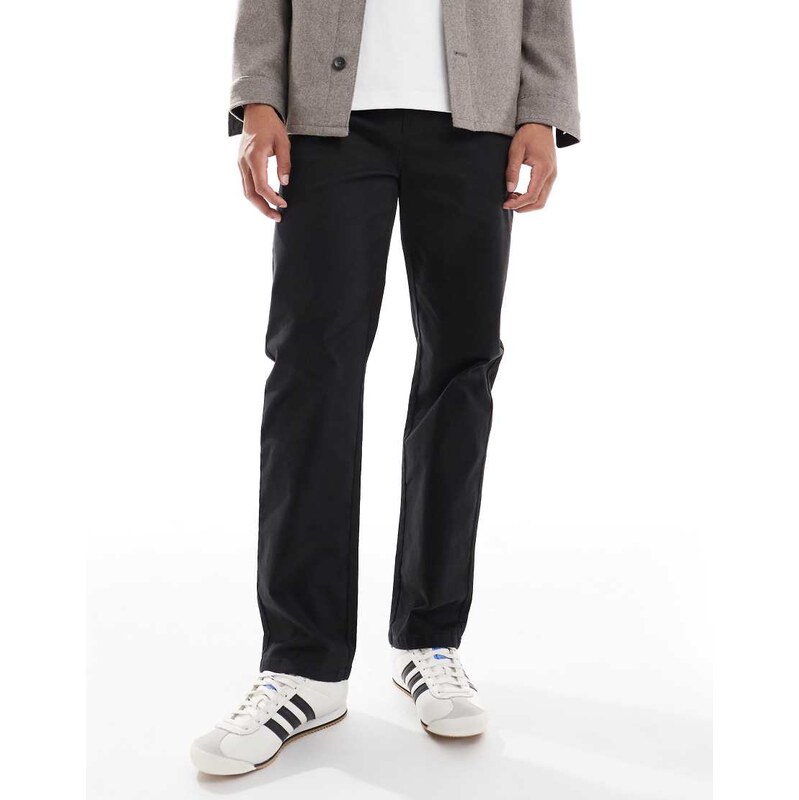 Threadbare straight fit trouser in black