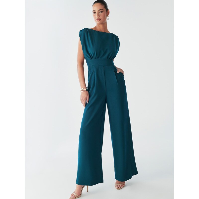 BWLDR Overal STELLA JUMPSUIT petrolejová