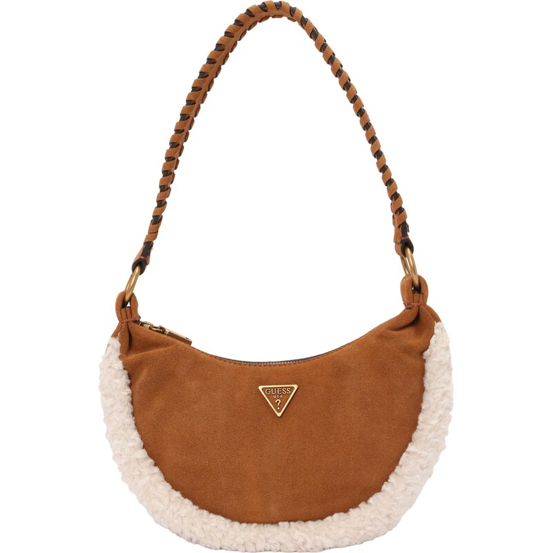 GUESS Taška přes rameno AMITA HOBO béžová / koňaková