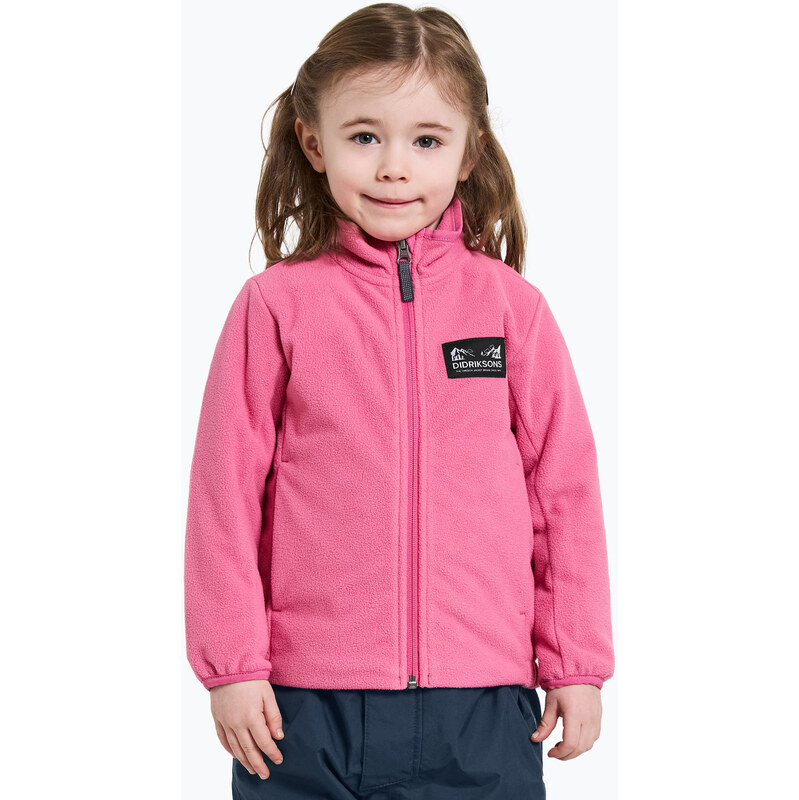Dětská fleecová mikina Didriksons Muskot sweet pink