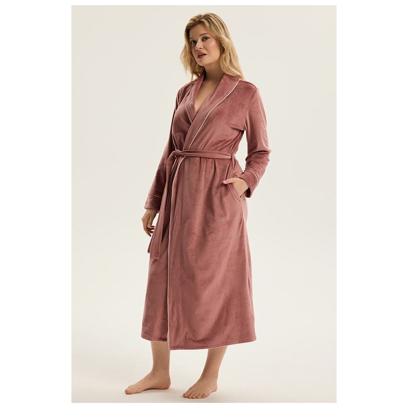 Henderson Hebký dámský župan Reva II starorůžový dlouhý 108436439