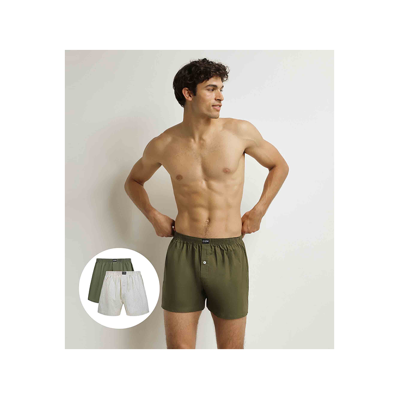 DIM COTTON STRETCH LOOSE BOXER 2x - Mens loose boxer shorts 2