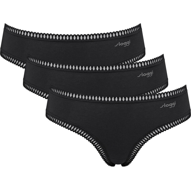 Dámské kalhotky SLOGGI GO CRUSH HIPSTER 3PACK 0004 - BLACK