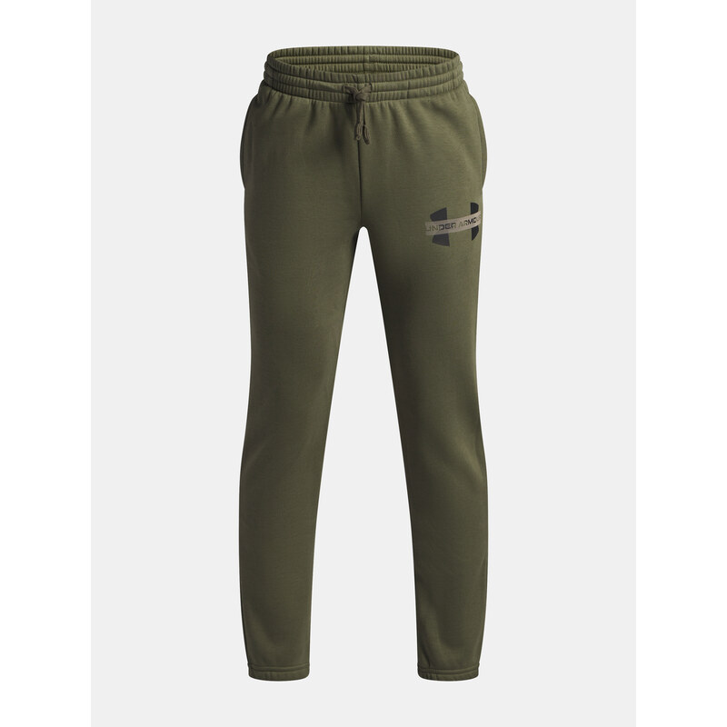 Chlapecké tepláky Under Armour UA Rival Flc Cblck Grphc Jgr-GRN