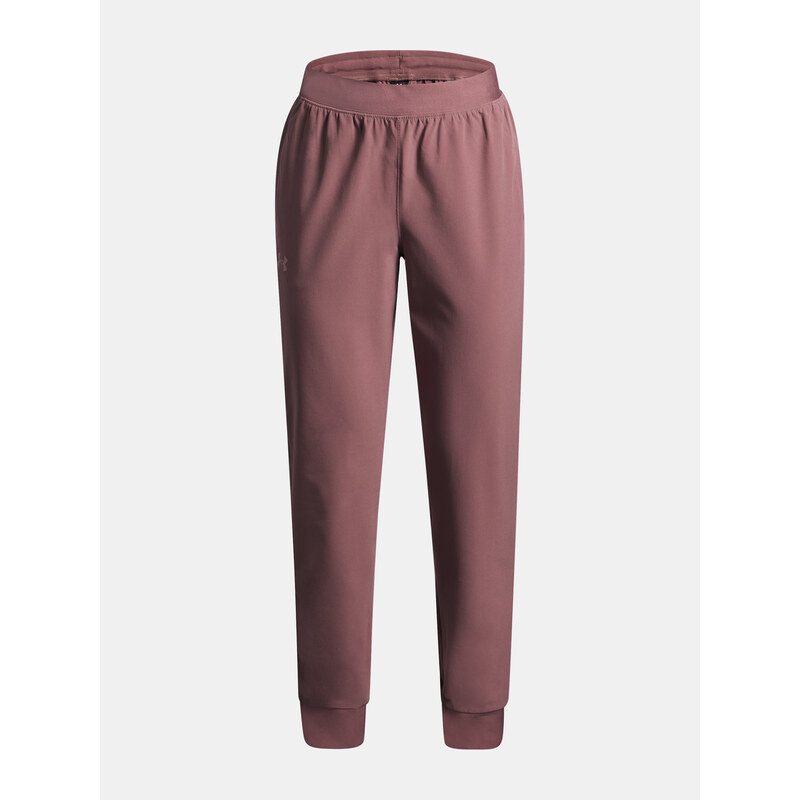 Dívčí tepláky Under Armour UA Rival Woven Jogger-BRN - Holky
