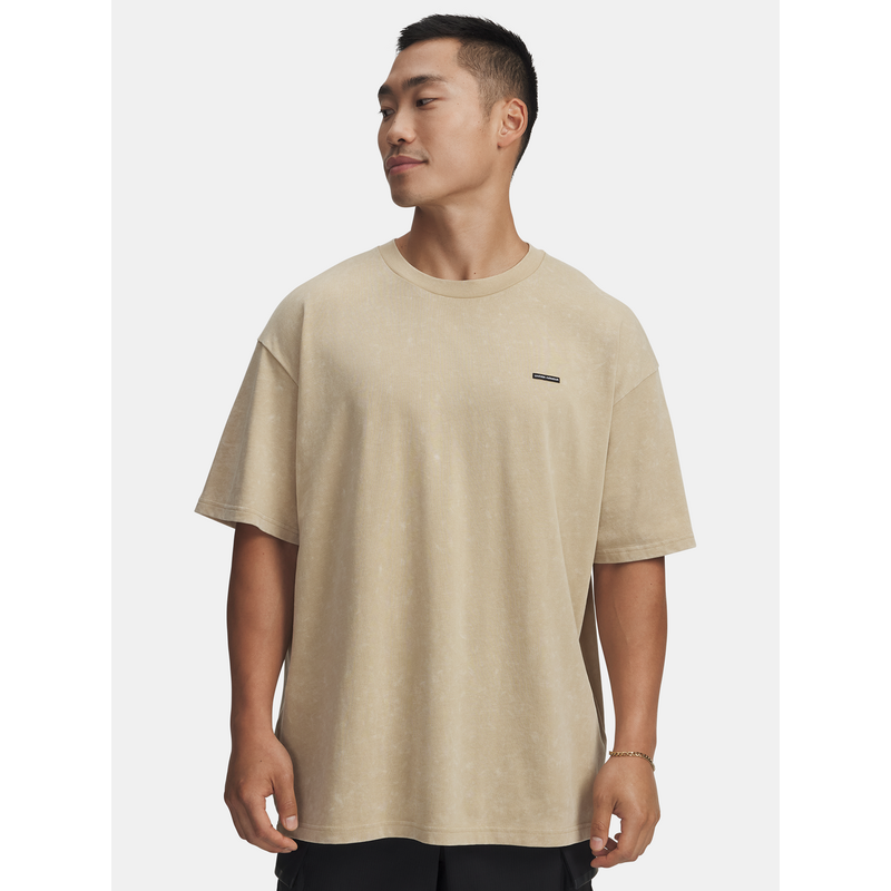 Pánské tričko Under Armour UA M HW OS LOGO WASH SS-BRN - Pánské
