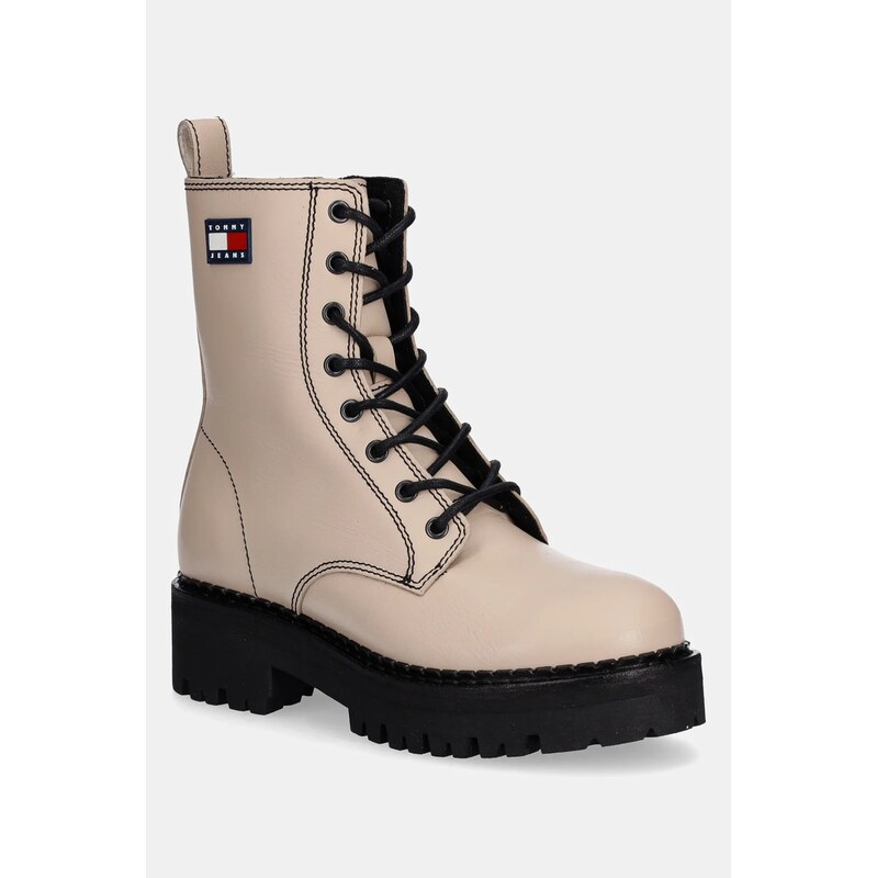 Kožené workery Tommy Jeans TJW URBAN LACE UP BOOT 108438386