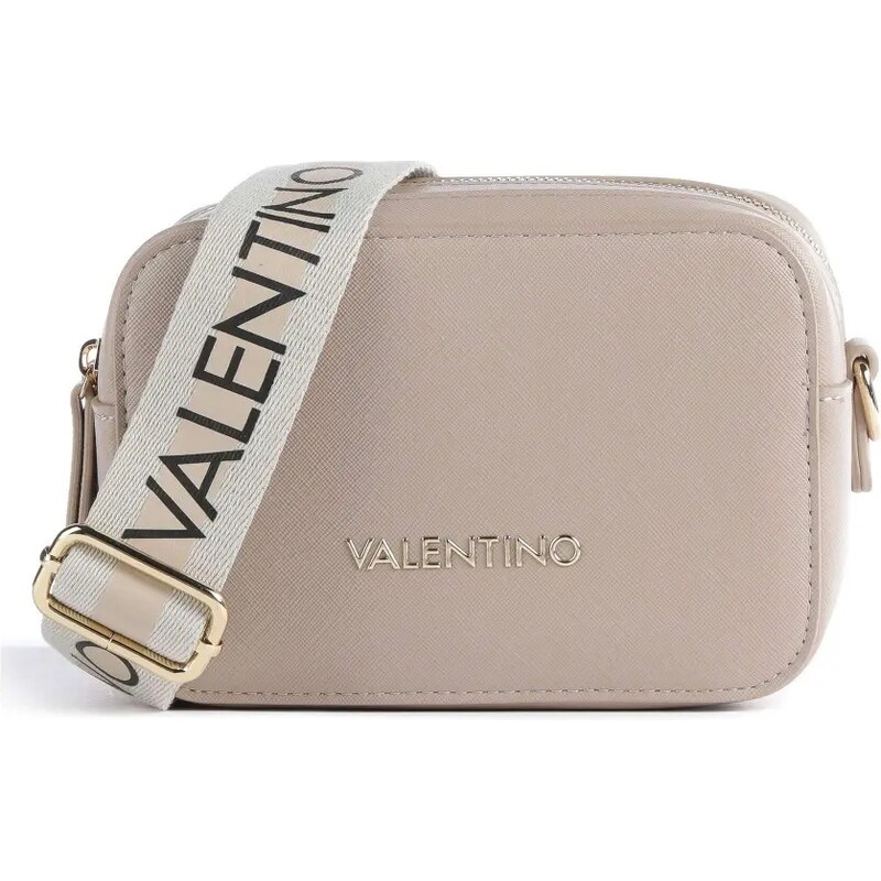 Valentino Bags crossbody kabelka double zip dva popruhy béžová