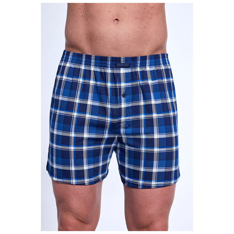 Bavlněné trenýrky Cornette Comfort 318 modré káro