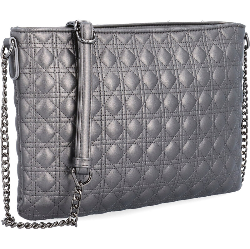Kabelka ze syntetické kůže crossbody Le Sands stříbrná 4376 TI 108441692