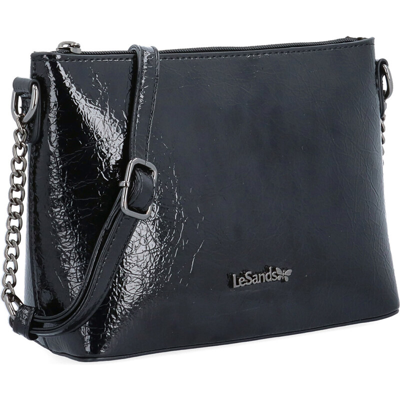 Kabelka ze syntetické kůže crossbody Le Sands černá 4374 C