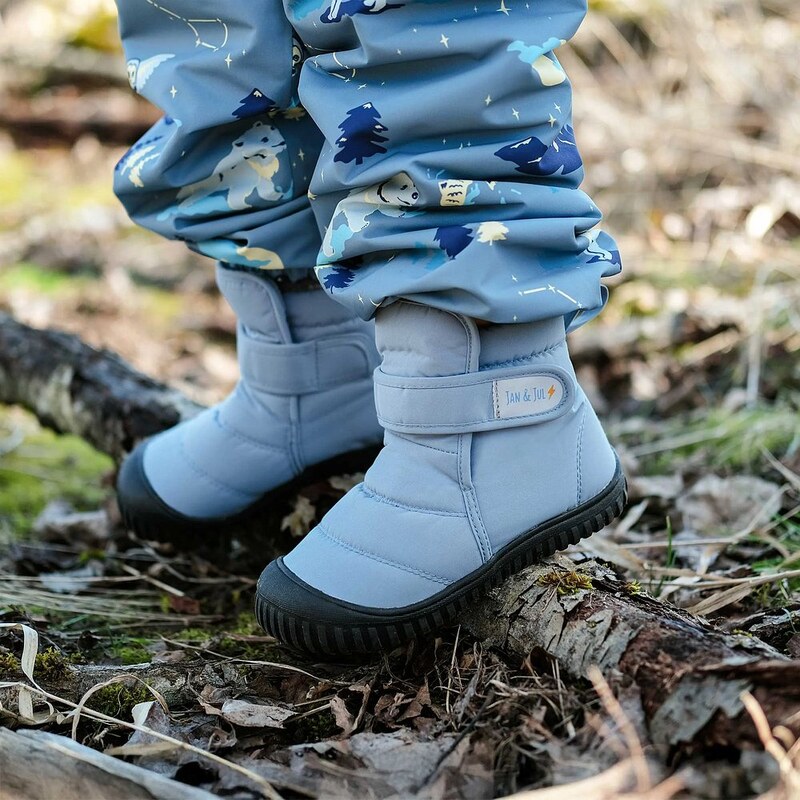Dětské sněhule Jan & Jul / Toasty-Dry Booties Dusty Blue / BTB-DBL 108442247