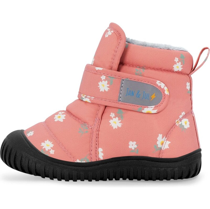 Dětské sněhule Jan & Jul / Toasty-Dry Booties Apricot Flower / BTB-AFL 108442248