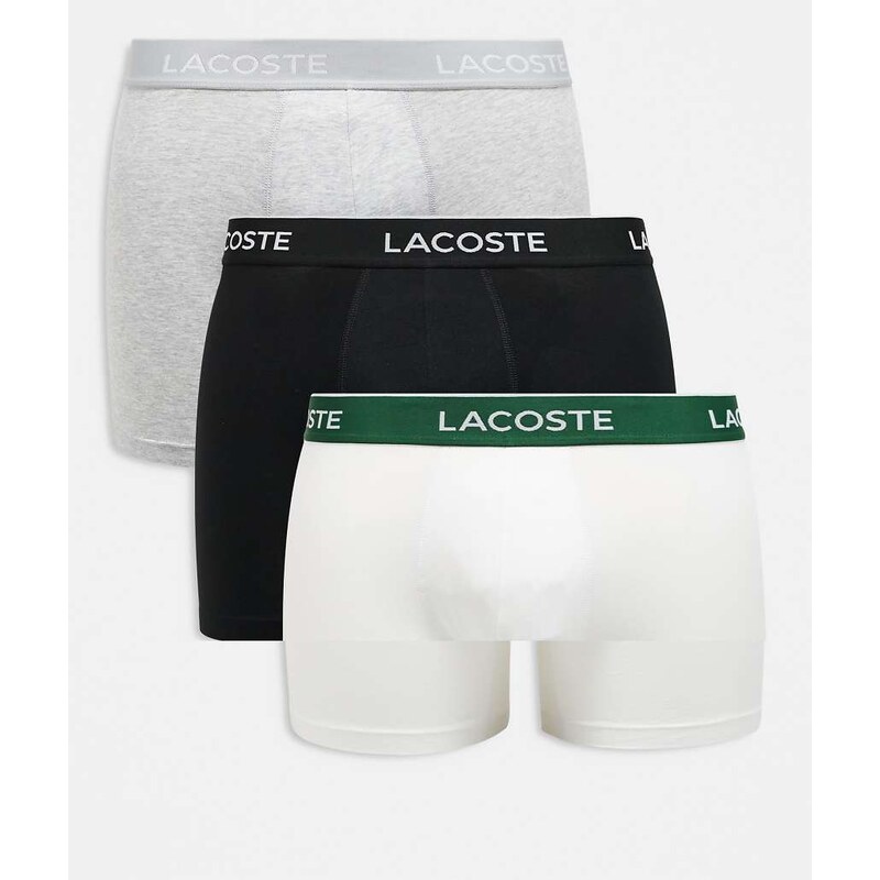 Lacoste 3 pack boxers in black